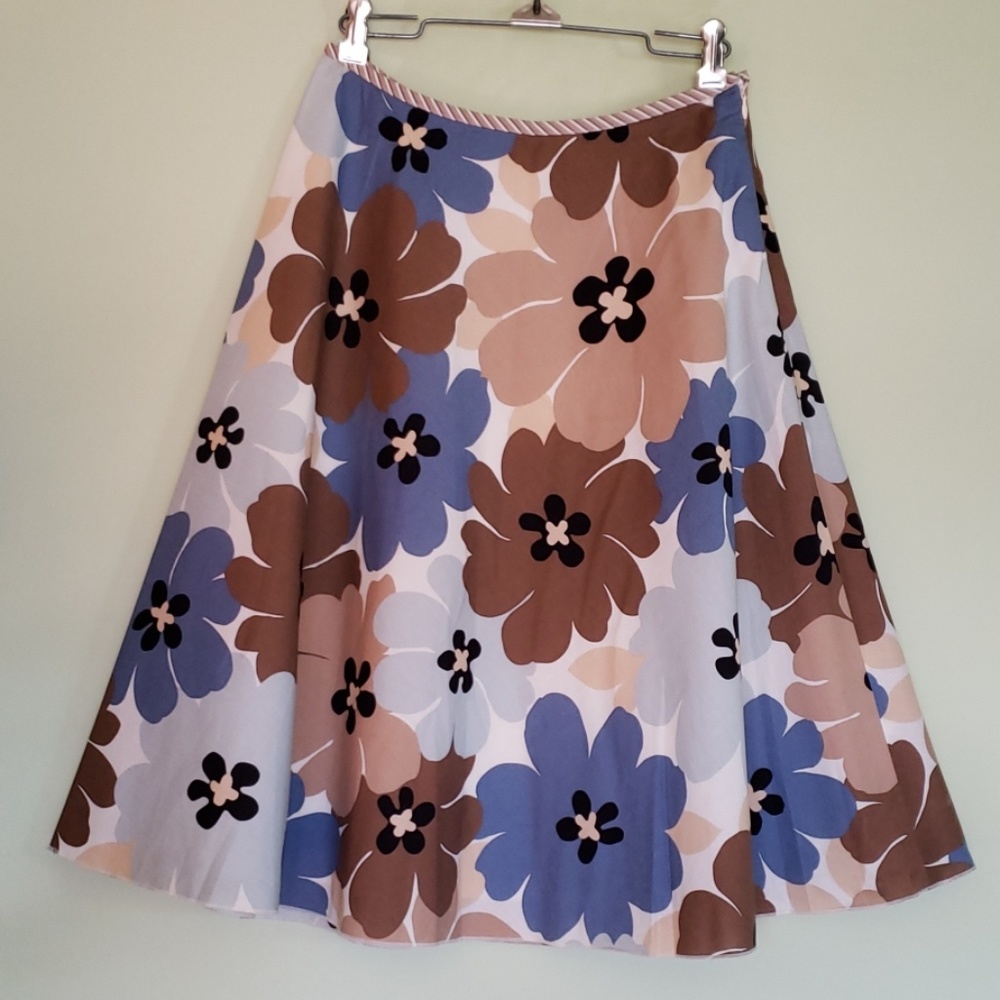 POP Floral Print Spring Summer Skirt Preppy BOHO